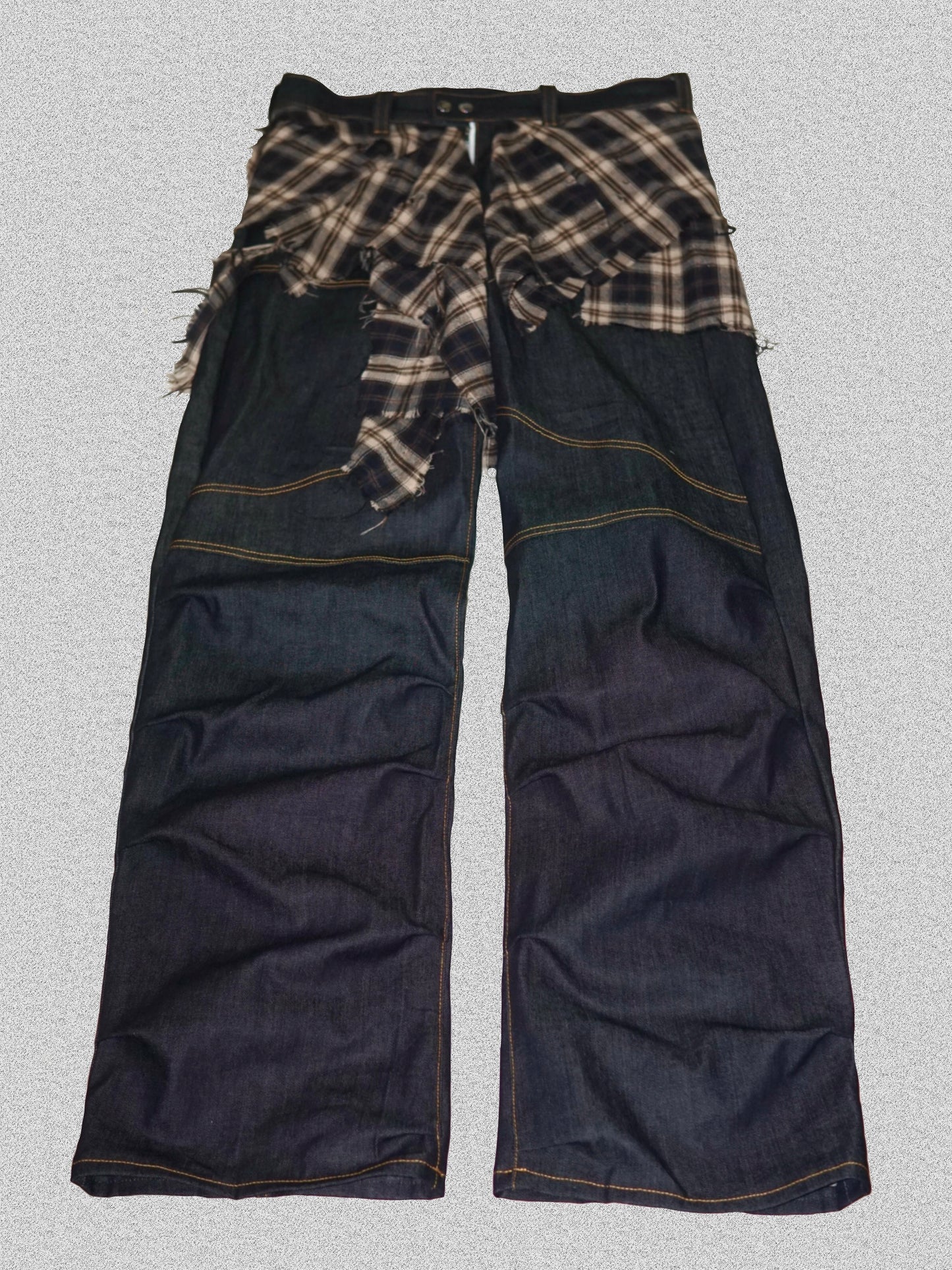 LAYERED WRAP JEANS