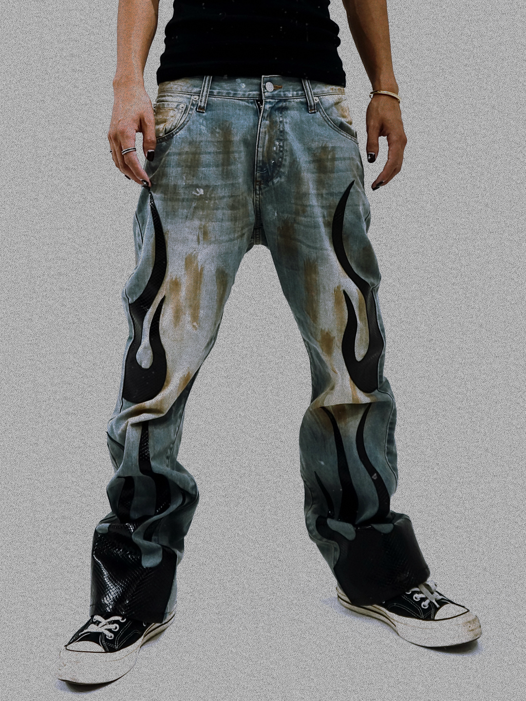 FIRE PATCH JEANS【SNAKE】
