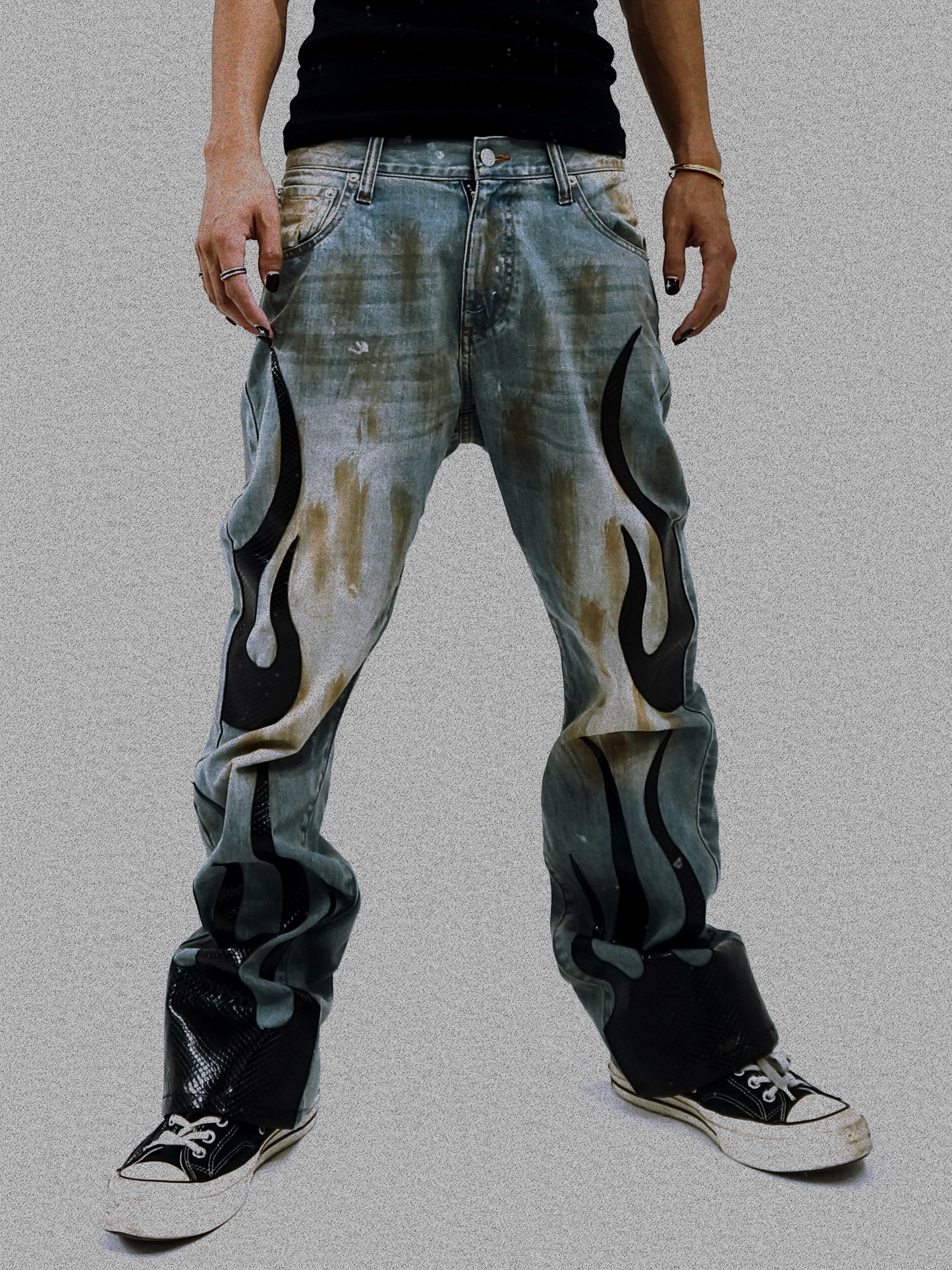 FIRE PATCH JEANS【SNAKE】