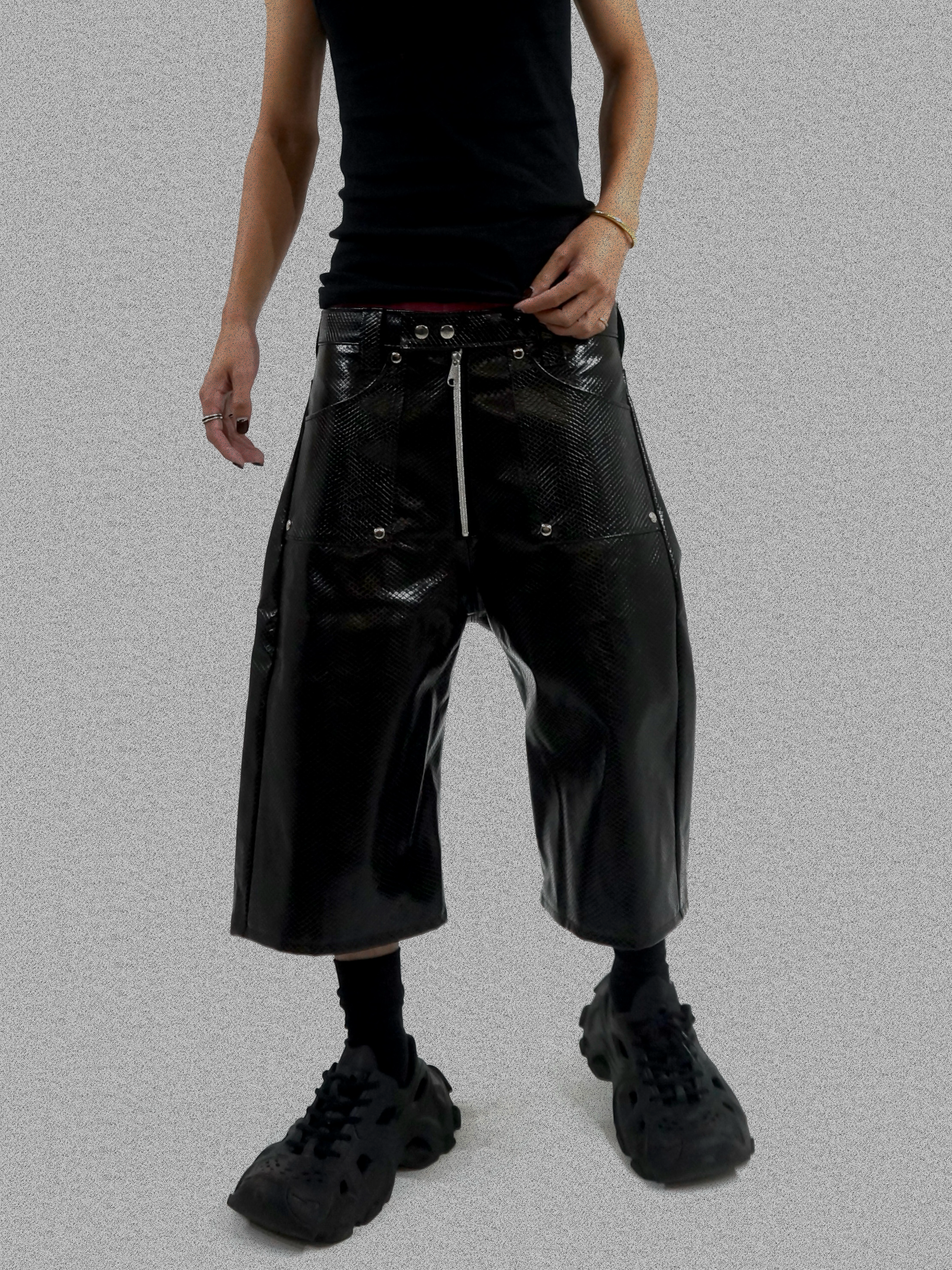 SNAKE LEATHER SHORT