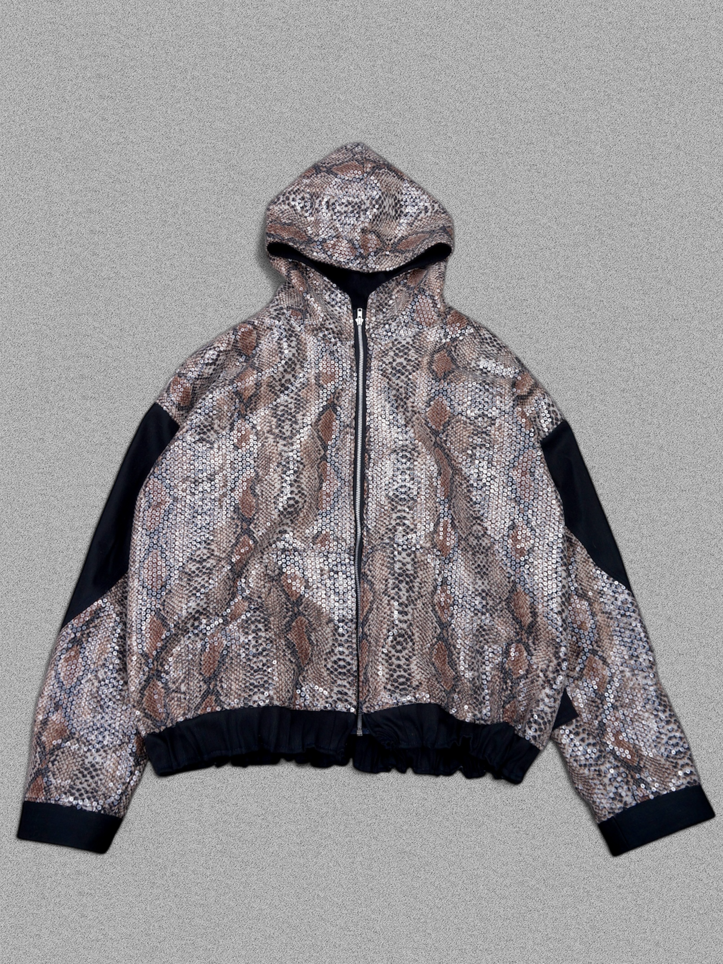 HOODED JACKET【PYTHON SEQUIN】