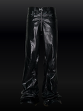 CROCODILE EFFECT FLARED TROUSERS