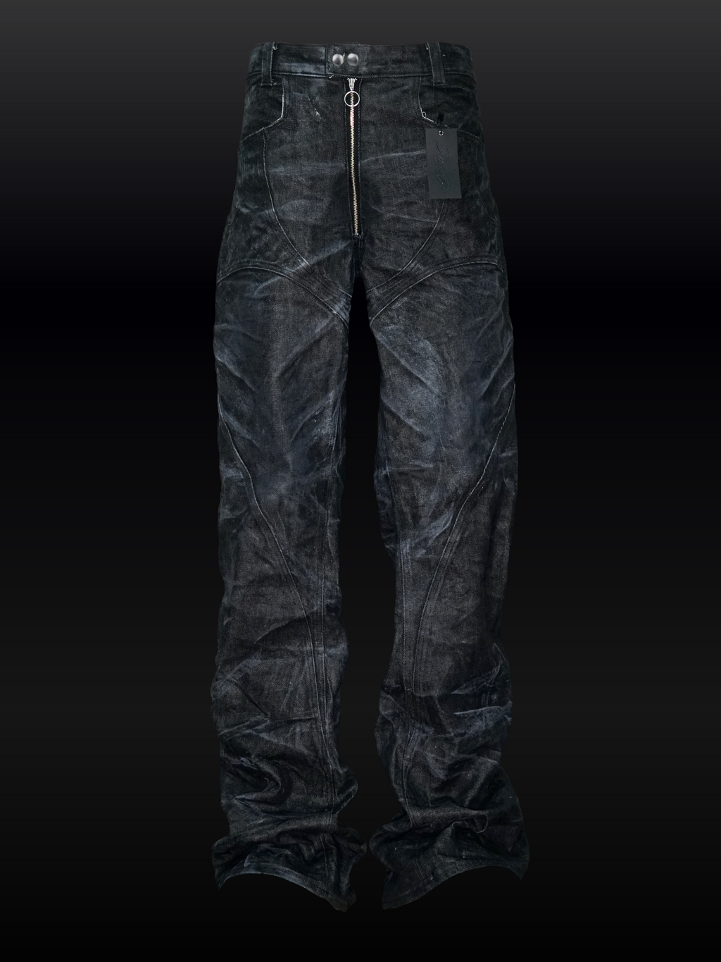 ASH VEIN FLARED JEANS【BLACK】