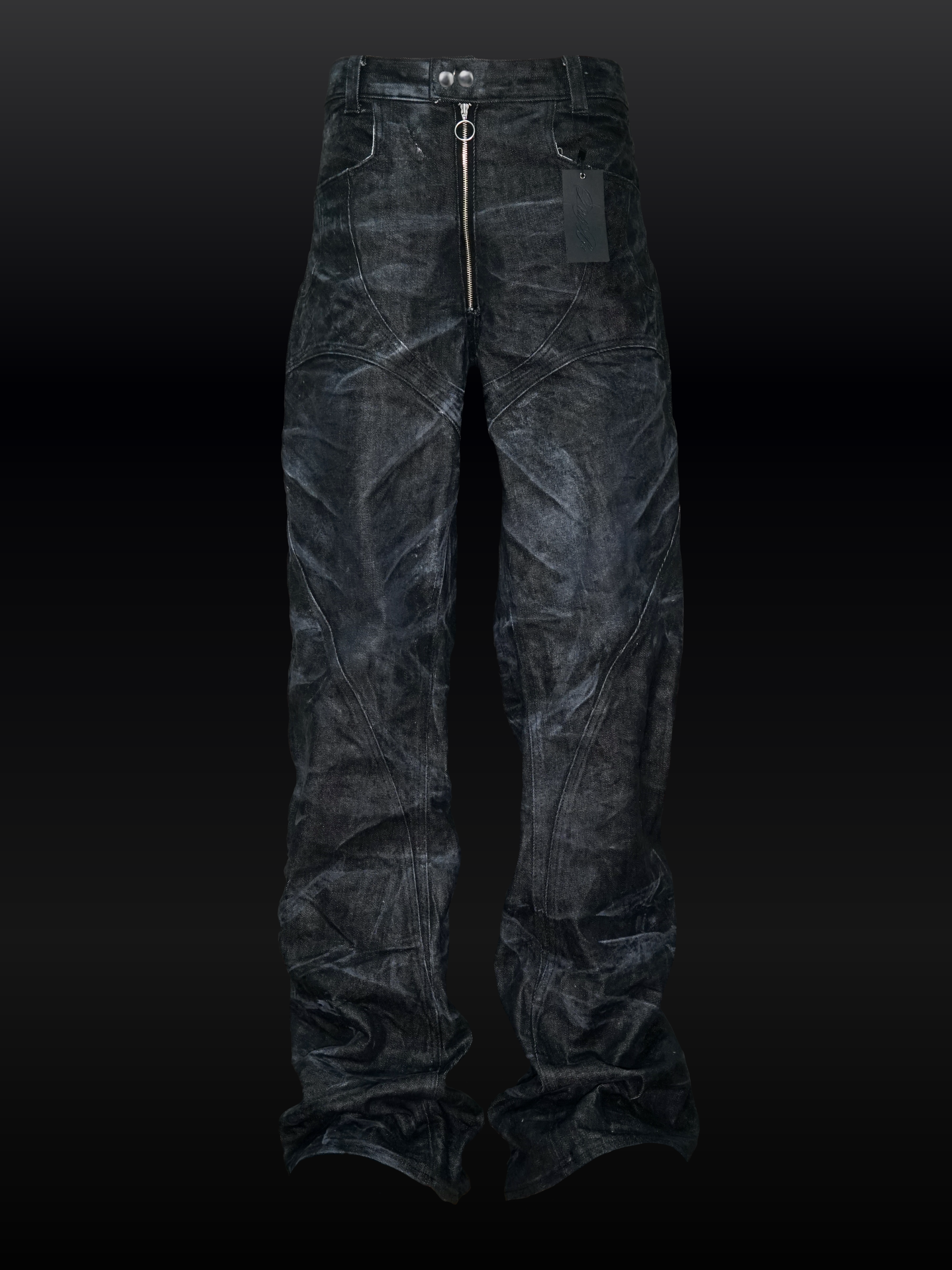 ASH VEIN FLARED JEANS【BLACK】