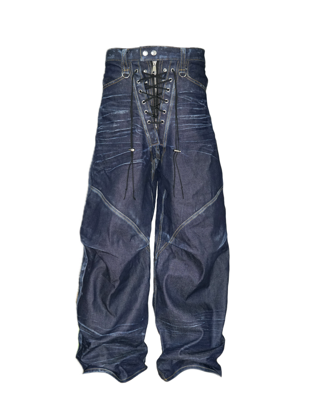 CORSET LACE-UP DENIM