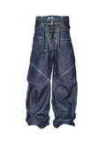 CORSET LACE-UP DENIM
